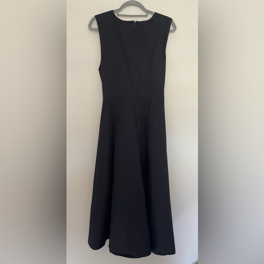 Rosetta Getty Black Sleeveless Midi Dress with Front Cutout - Picture 11 of 11
